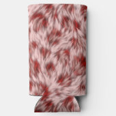 Bruine stof textuur bont ontwerp-19797 seltzer blikjeskoeler (Achterkant)