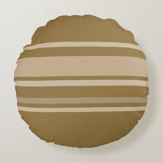 Bruine Streep Design Kussen  (Voorkant)
