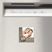 Bruine streep Tortelduifjes foto Opslaan de datum  Magneet (Insitu (Vaatwasser))