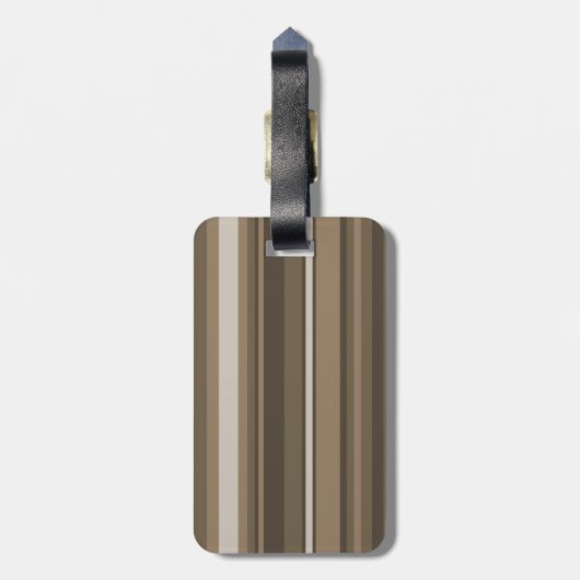 Bruine strepen bagagelabel (Achterkant verticaal)