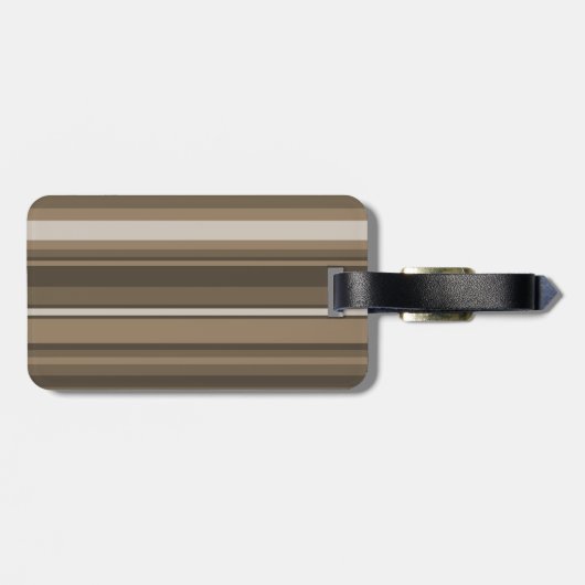 Bruine strepen bagagelabel (Achterkant horizontaal)