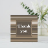 Bruine strepen bedankt je kaart (Staand voorkant)