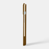 BRUINE STREPEN GEPERSONALISEERDE NAAM STIJLVOOL MO iPhone 15 CASE (Linkerkant)