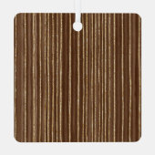 Bruine Strepen Gouden Ornament Kerst Cupcake (Achterkant)