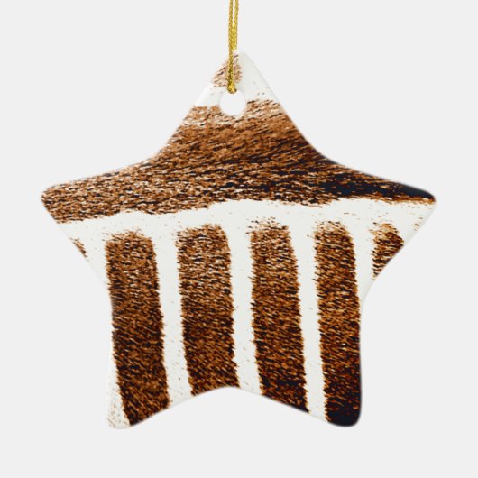 Bruine strepen_ keramisch ornament (Voorkant)
