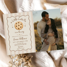 Bruine Strepen Little Cutie Pie Baby Shower Foto