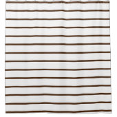 Bruine strepen Patroon Douchegordijn (Voorkant)