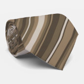 Bruine strepen stropdas (Opgerold)