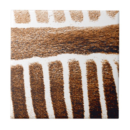 Bruine strepen_ tegeltje (Voorkant)