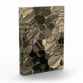 Bruine stukken, cirkels en afgeronde vormen fotoblokken