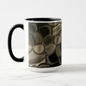 Bruine stukken, cirkels en afgeronde vormen mok (Links)