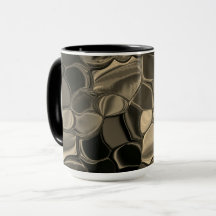 Bruine stukken, cirkels en afgeronde vormen