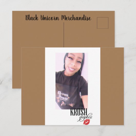 Bruine Sugar Babes x Ahsek Novel Briefkaart 1 (Voorkant / Achterkant)