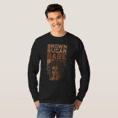 Bruine Suiker Babe Proud Black, Afrikaanse trots T-shirt (Voorkant volledig)