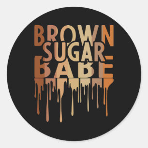 Bruine Suiker Be Zwart Melanine Afrikaanse Pride Z Ronde Sticker