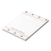 Bruine Suiker Blush Roze Glitter Harten Notitieblok (Linkerzijde)