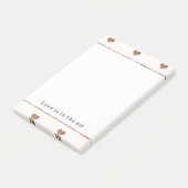 Bruine Suiker Blush Roze Glitter Harten Post-it® Notes (Schuin)