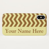 Bruine suiker crème neutrale chevrons Case-Mate iPhone case (Achterkant (horizontaal))