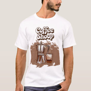 Bruine Suiker Haverdrink Geschudde Espresso T-shirt