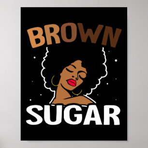 Bruine Suiker Melanine Bruine Huid Lippen Zwart Ge Poster