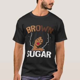 Bruine Suiker Melanine Bruine Huid Lippen Zwart Ge T-shirt