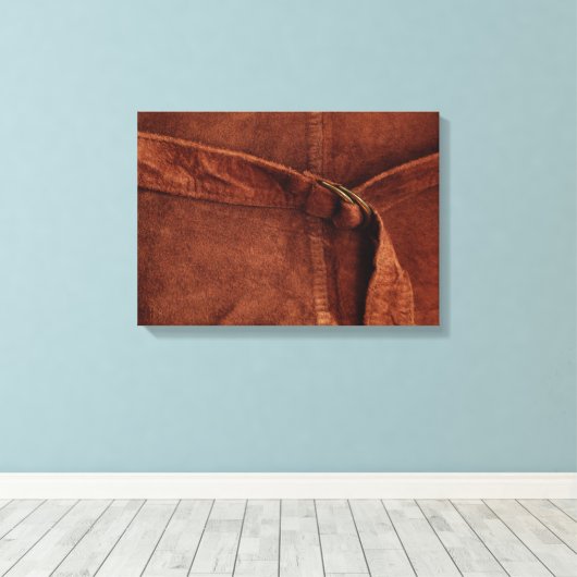 Bruine suiker met riem en sluiting canvas afdruk (Insitu (Houten vloer))