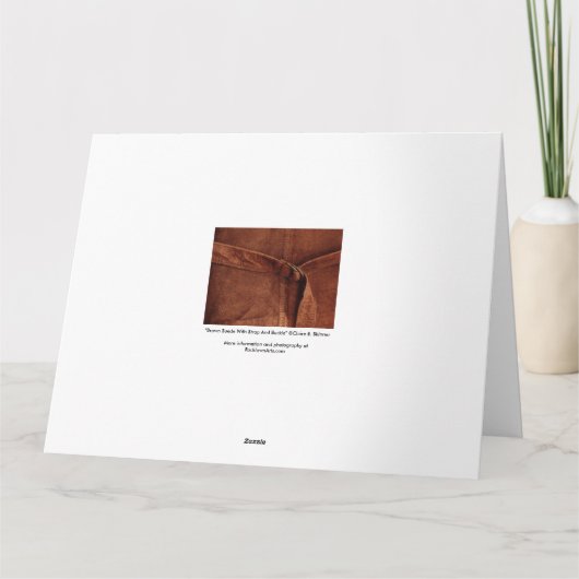 Bruine suiker met riem en sluiting kaart (Achterkant)