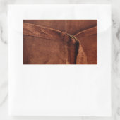 Bruine suiker met riem en sluiting rechthoekige sticker (Tas)