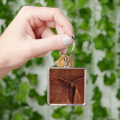 Bruine suiker met riem en sluiting sleutelhanger (Hand)