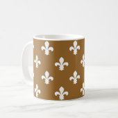 Bruine suiker Neutraal Fleur de Lys Koffiemok (Voorkant links)