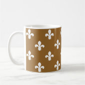 Bruine suiker Neutraal Fleur de Lys Koffiemok (Links)