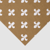 Bruine suiker Neutraal Fleur de Lys Tissuepapier (Detail)