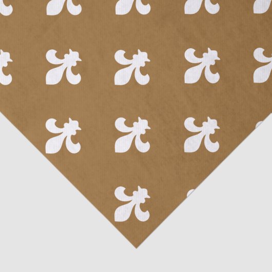 Bruine suiker Neutraal Fleur de Lys Tissuepapier (Detail)