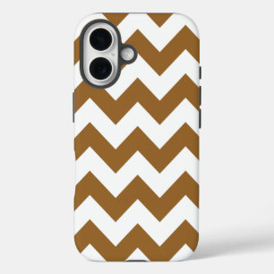Bruine Suiker Neutrale Chevrons iPhone 16 Hoesje