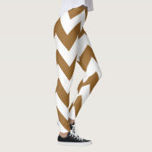 Bruine suiker Neutrale Chevrons Leggings (Rechts)