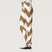 Bruine suiker Neutrale Chevrons Leggings (Links)