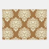 Bruine suiker Zuidelijke katoenDamask Inpakpapier Vel (Voorkant 3)
