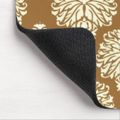 Bruine suiker Zuidelijke katoenDamask Muismat (Hoek)