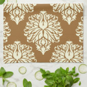 Bruine suiker Zuidelijke katoenDamask Theedoek (Gevouwen)