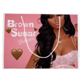Bruine suikerbabes Gift Bag 1 Groot Cadeauzakje (Achterkant)