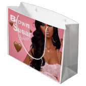 Bruine suikerbabes Gift Bag 1 Groot Cadeauzakje (Achterkant Gekanteld)