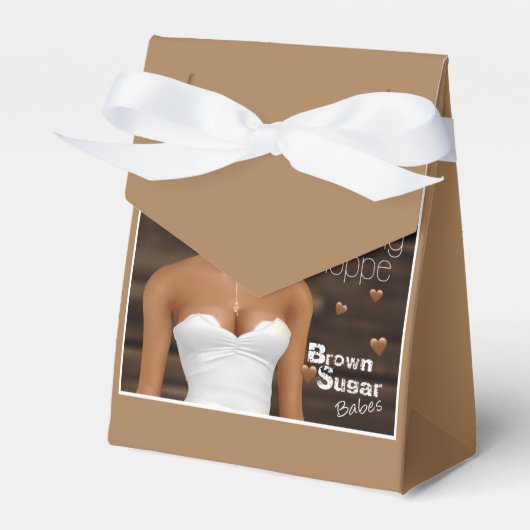 Bruine suikerbabes Gift Box 2 Bedankdoosjes (Voorkant Zijde)