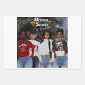 Bruine suikerbabes Gift Wrap 3 Inpakpapier Vel (Voorkant)