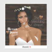 Bruine suikerbabes Grote sticker 1 (Vel)