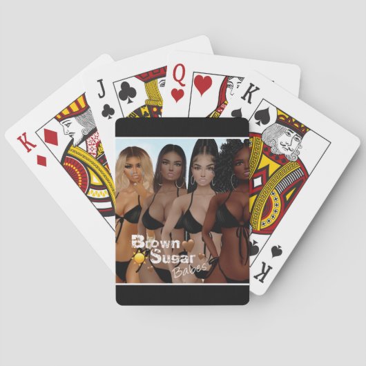 Bruine-suikerbabes speelkaarten 1 (Achterkant)