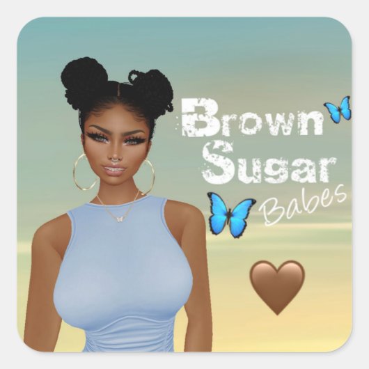 Bruine suikerbabes stickers 3 (Voorkant)