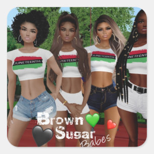 Bruine suikerbabes Stickers 4