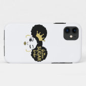 Bruine suikerbaby in zwart en goud Case-Mate iPhone case (Achterkant (horizontaal))