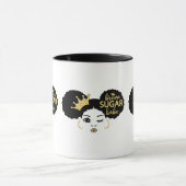 Bruine suikerbaby in zwart en goud mok (Midden)