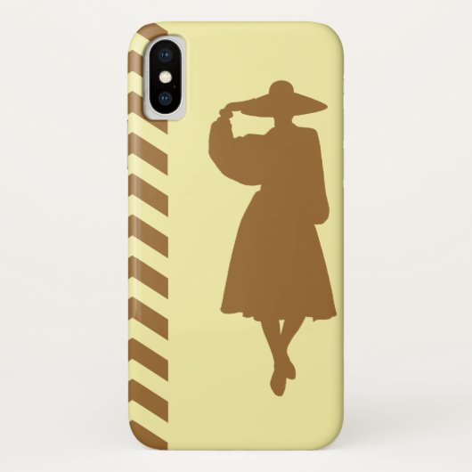 Bruine Suikercrème Neutrale Chevrons Mode Case-Mate iPhone Case (Achterkant)
